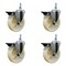 Service Caster 5 Inch Nylon 12 MM Threaded Stem Caster Set with Brake SCC-TS20S514-NYS-PLB-M1215-4 - alternate 1